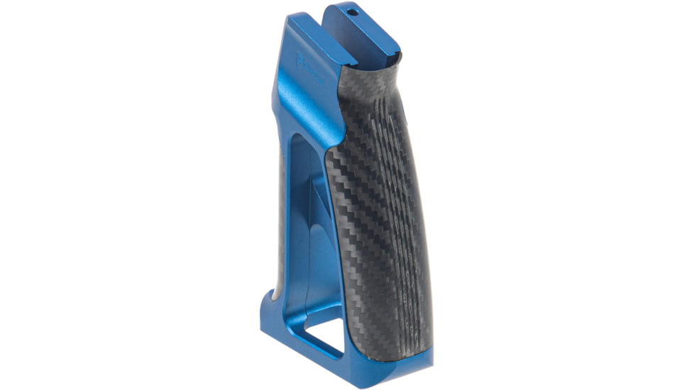 Fortis Manufacturing Torque Pistol Grip, 15 Degree, AR-15, Carbon Fiber, Blue Anodize, TOR-PG-CF-15-BLU