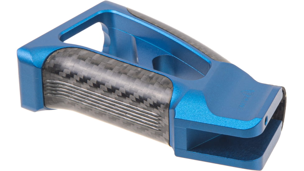 Fortis Manufacturing Torque Pistol Grip, 15 Degree, AR-15, Carbon Fiber, Blue Anodize, TOR-PG-CF-15-BLU