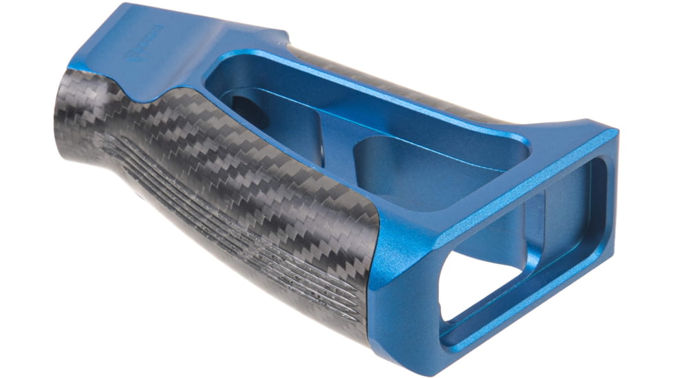 Fortis Manufacturing Torque Pistol Grip, 15 Degree, AR-15, Carbon Fiber, Blue Anodize, TOR-PG-CF-15-BLU