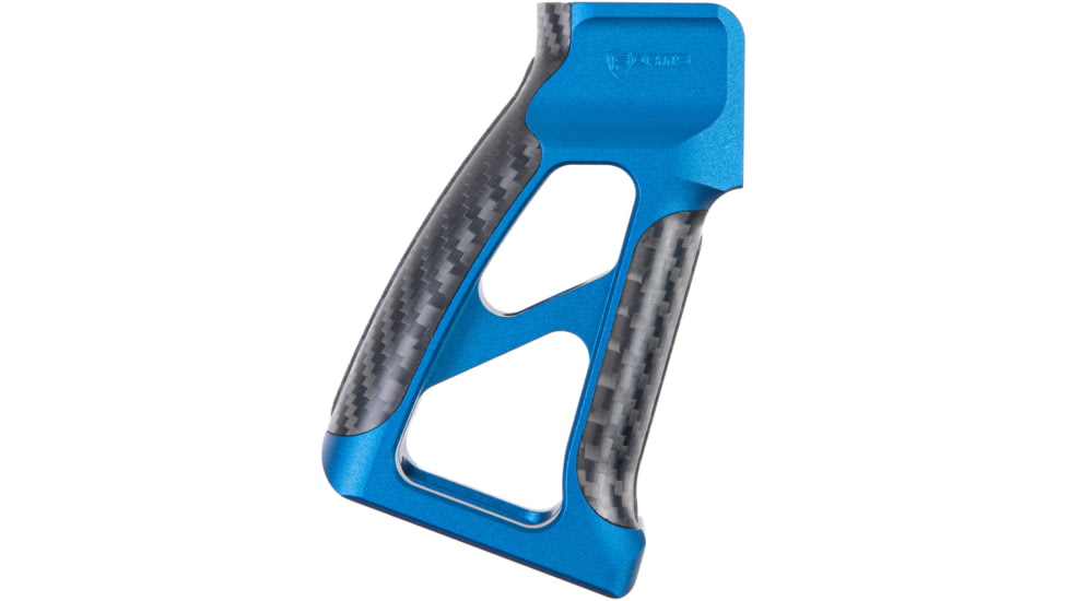 Fortis Manufacturing Torque Pistol Grip, 15 Degree, AR-15, Carbon Fiber, Blue Anodize, TOR-PG-CF-15-BLU