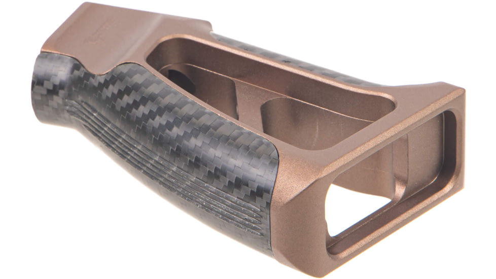 Fortis Manufacturing Torque Pistol Grip, 15 Degree, AR-15, Carbon Fiber, Fde Anodize, TOR-PG-CF-15-FDE