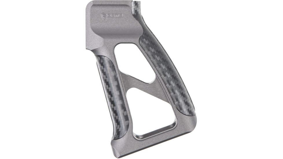 Fortis Manufacturing Torque Pistol Grip, 15 Degree, AR-15, Carbon Fiber, Grey Anodize, TOR-PG-CF-15-GRY