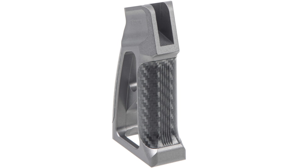 Fortis Manufacturing Torque Pistol Grip, 15 Degree, AR-15, Carbon Fiber, Grey Anodize, TOR-PG-CF-15-GRY