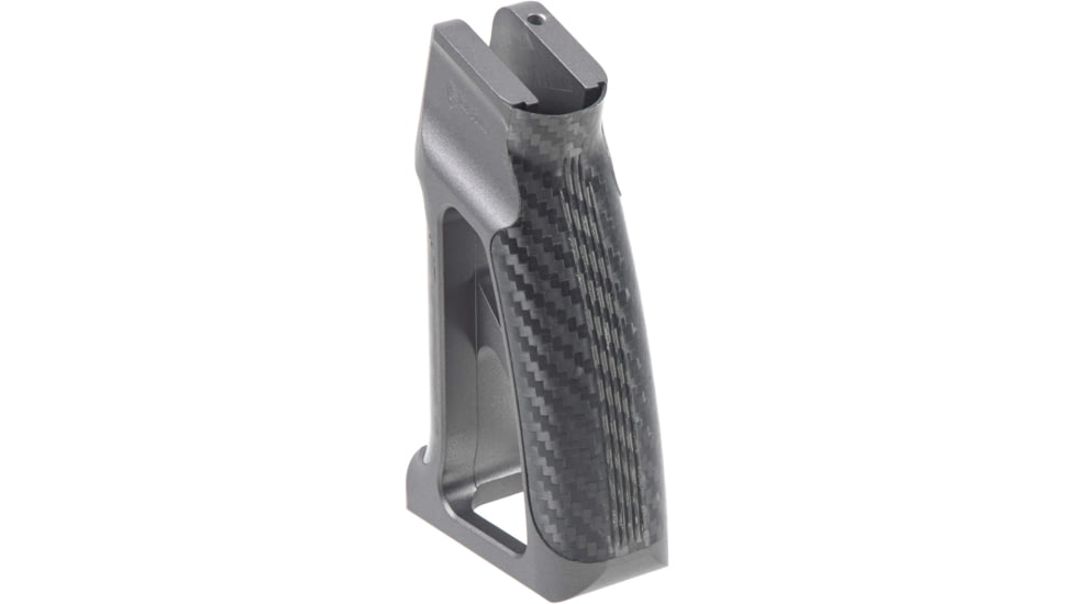 Fortis Manufacturing Torque Pistol Grip, 15 Degree, AR-15, Carbon Fiber, Grey Anodize, TOR-PG-CF-15-GRY