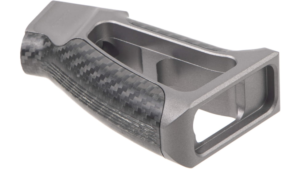 Fortis Manufacturing Torque Pistol Grip, 15 Degree, AR-15, Carbon Fiber, Grey Anodize, TOR-PG-CF-15-GRY