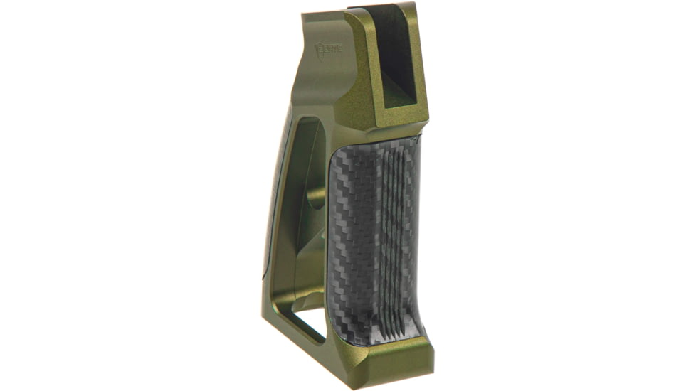 Fortis Manufacturing Torque Pistol Grip, 15 Degree, AR-15, Carbon Fiber, Odg Anodize, TOR-PG-CF-15-ODG