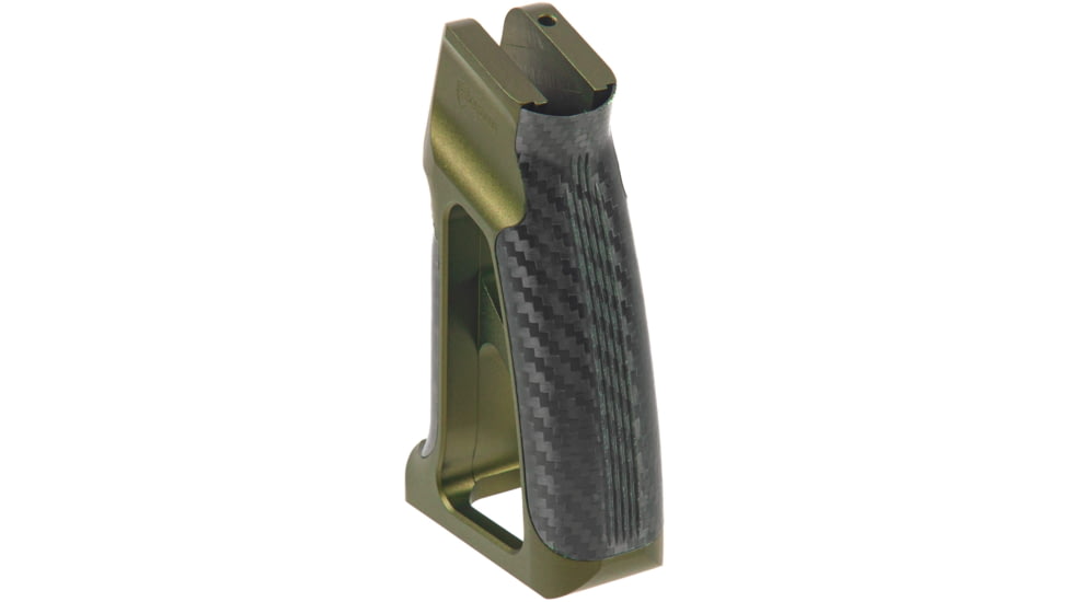 Fortis Manufacturing Torque Pistol Grip, 15 Degree, AR-15, Carbon Fiber, Odg Anodize, TOR-PG-CF-15-ODG