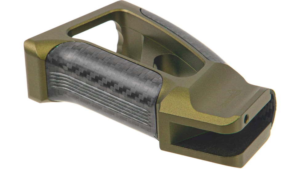 Fortis Manufacturing Torque Pistol Grip, 15 Degree, AR-15, Carbon Fiber, Odg Anodize, TOR-PG-CF-15-ODG