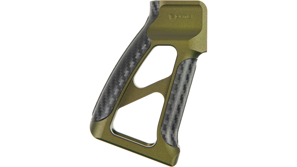 Fortis Manufacturing Torque Pistol Grip, 15 Degree, AR-15, Carbon Fiber, Odg Anodize, TOR-PG-CF-15-ODG