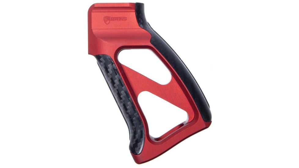 Fortis Manufacturing Torque Pistol Grip PG, Carbon Fiber, Red, Small, TOR-PG-CF-RED