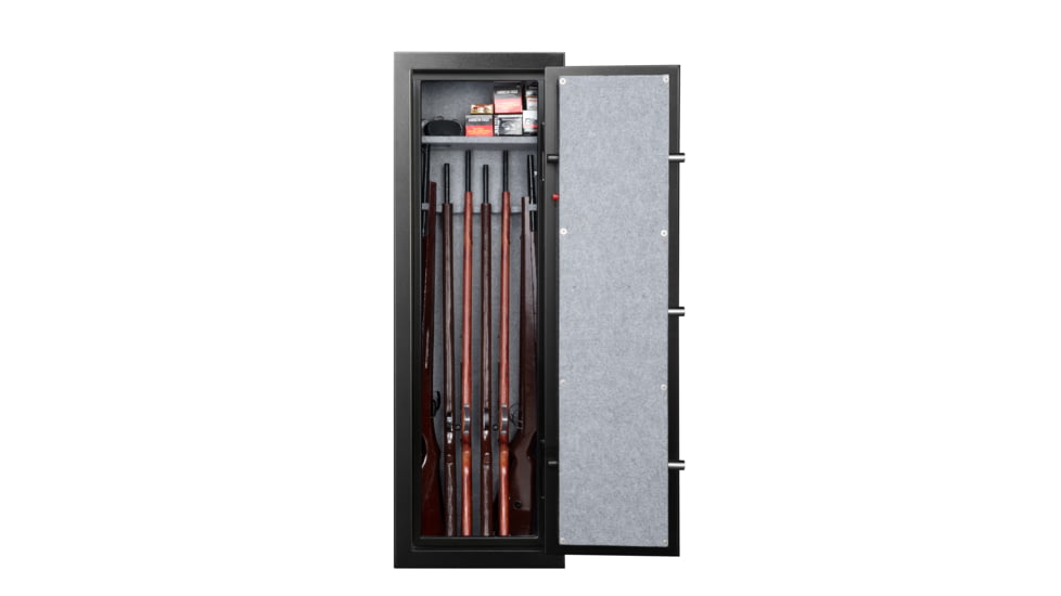 Fortress 8 Gun Fire and Waterproof Gun Safe with E-Lock, Black texture, Oversized, 8EBF