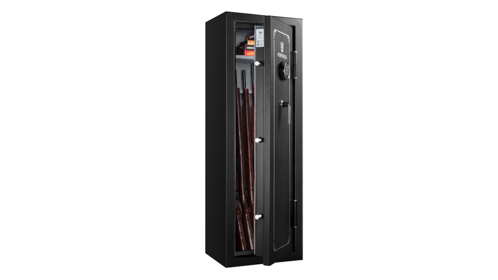 Fortress 8 Gun Fire and Waterproof Gun Safe with E-Lock, Black texture, Oversized, 8EBF