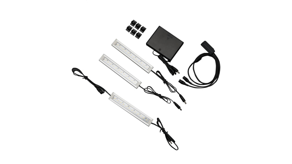 Fortress Battery Power LED Light Bar Kit, 3 Stripes, White, 99L20