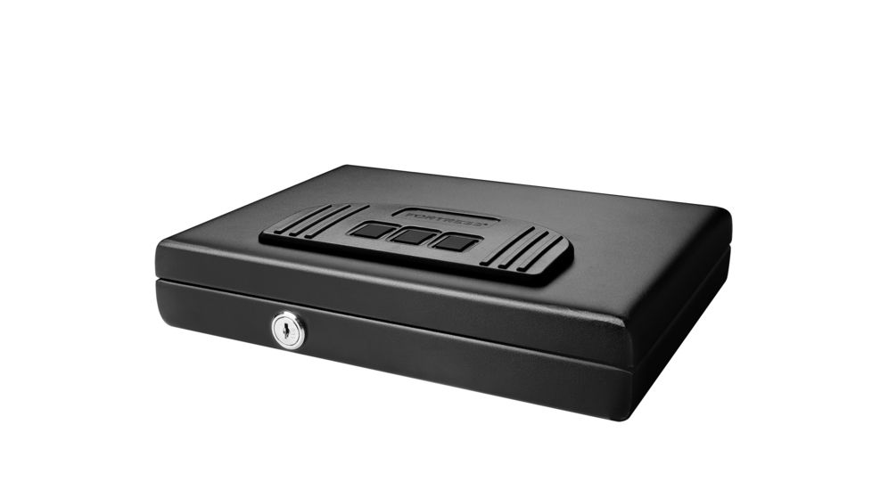 Fortress Medium Portable Safe w/ Electronic Lock and Mute-U Keypad, Black, Medium, 11E20