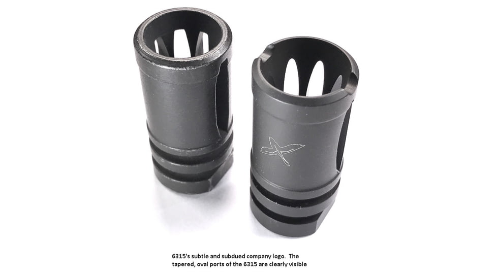 Forward Controls Design Stoner 63 LMG Style Flash Hider w/Crush Washer, 1/2x28, Nitride, Black, 6315