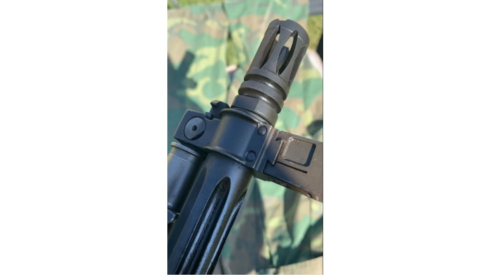 Forward Controls Design Stoner 63 LMG Style Flash Hider w/Crush Washer, 1/2x28, Nitride, Black, 6315
