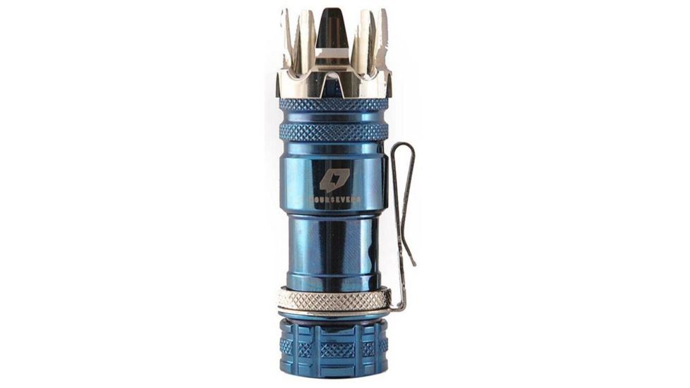 Foursevens PKPaladin Titanium Finish Flashlight, 450 Lumens, Blue titanium PKL-EDF