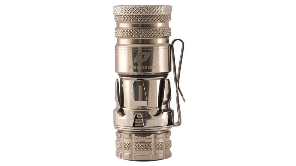 Foursevens PKPaladin Titanium Finish Flashlight, 450 Lumens, Polished titanium PKL-NF