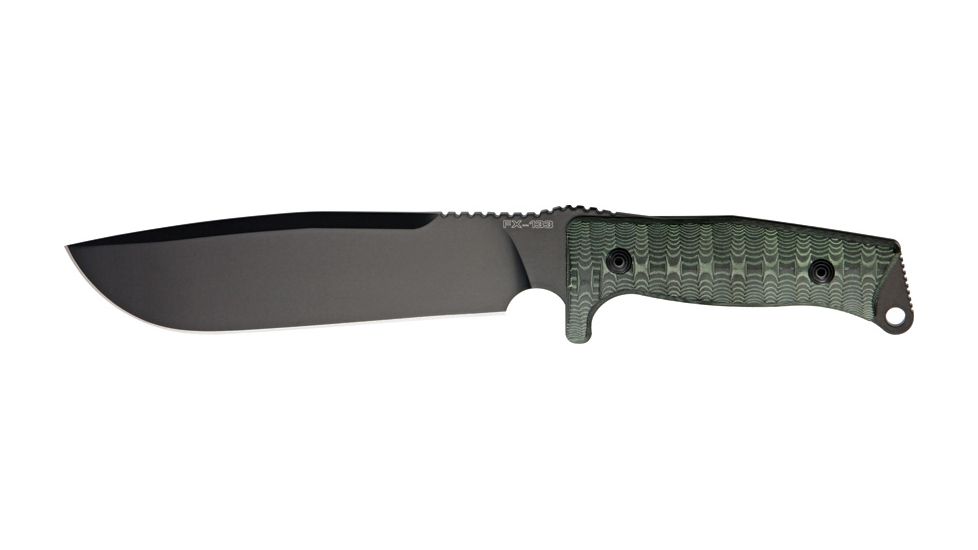 Fox Combat Jungle Fixed Blade Knife, 7.5in, Stainless Blade, Green/Black Micarta Handle FOX133MGT