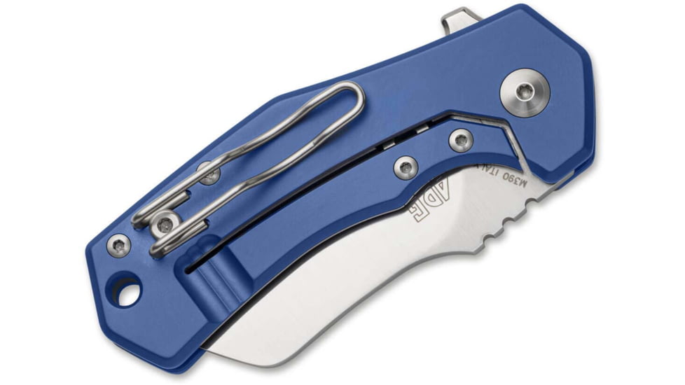 Fox Italico Folding Knife, 2.36in, M390, Titanium Blue Handle, 01FX897