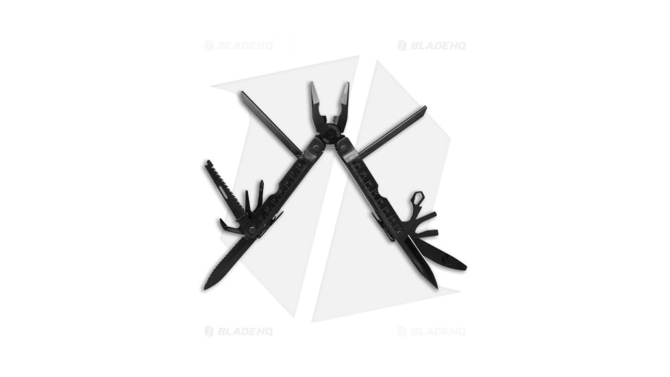 Fox Knives Americas 15 Function Multi-Tools, 2.50in, Black Handle, Black, 4.50 inch, BHQ-31343