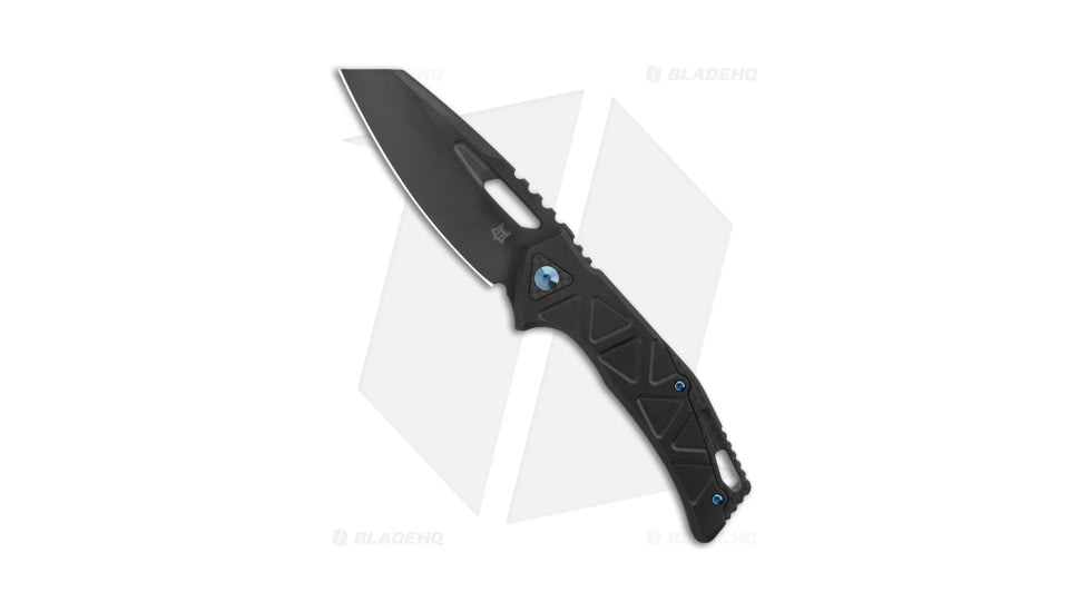 Fox Knives Americas Kronos MagnaCut Folding Knife, 3.25in, CPM MagnaCut, Reverse Tanto Blade, Aluminum, Black Handle, Black/Black, 7.75 inch, BHQ-204116