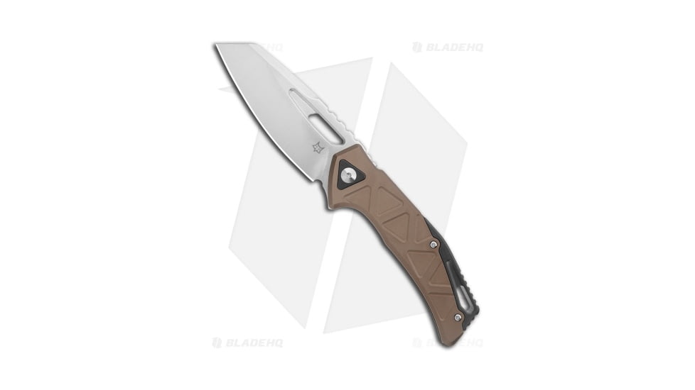 Fox Knives Americas Kronos MagnaCut Folding Knife, 3.25in, CPM MagnaCut, Reverse Tanto Blade, Aluminum, Green Handle, Green/Gray, 7.75 inch, BHQ-204118