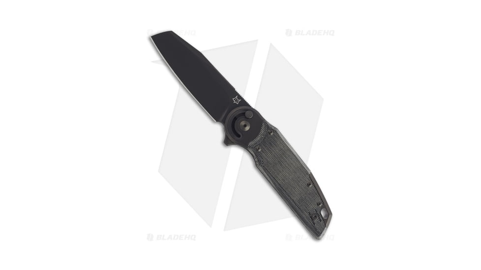 Fox Knives Americas Metamorphosis Folding Knife, 3.15in, Bohler M390 Stainless Steel, Sheepsfoot Blade, Micarta, Black Handle, Black/Black, 7.87 inch, BHQ-195003