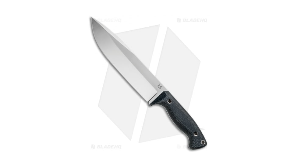 Fox Knives Americas Perser FX-140XL MB Fixed Blade Knife, 7.375in, Niolox, Drop Point Blade, Micarta, Black Handle, Black/Gray, 12.50 inch, BHQ-121757