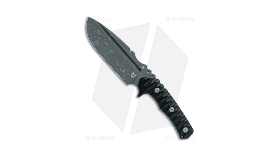 Fox Knives Americas URO Fixed Blade Knife, 6.10in, Niolox, Drop Point Blade, G-10, Black Handle, Black/Gray, 11.80 inch, BHQ-211794