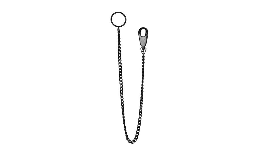 Fox Outdoor 18in Belt-Loop Key Chain, Black, 14-01