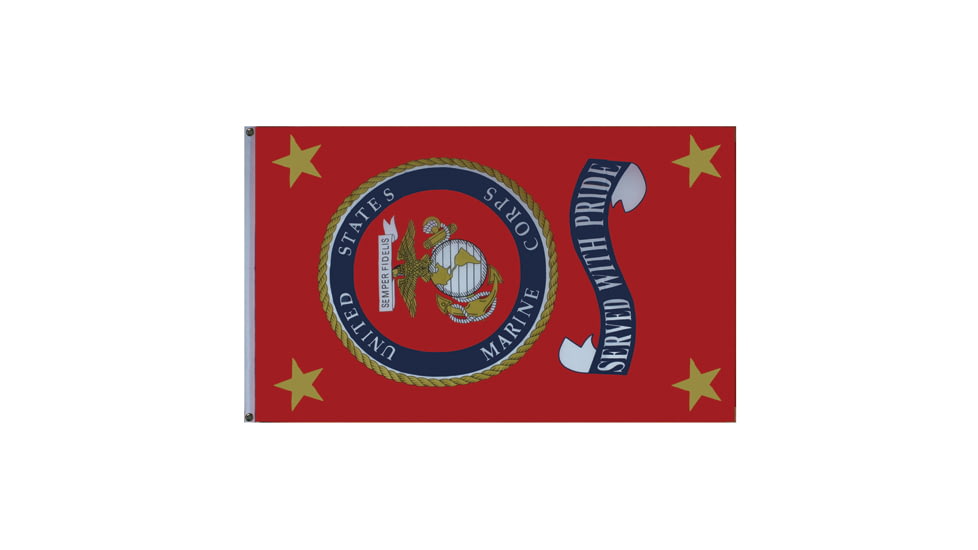 Fox Outdoor 3 X 5 Served With Pride Marines Flag - Red 84-051
