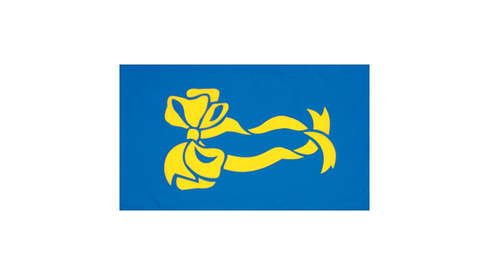 Fox Outdoor 3ft x 5ft Flags, Blue w/Yellow Ribbon, 84-42