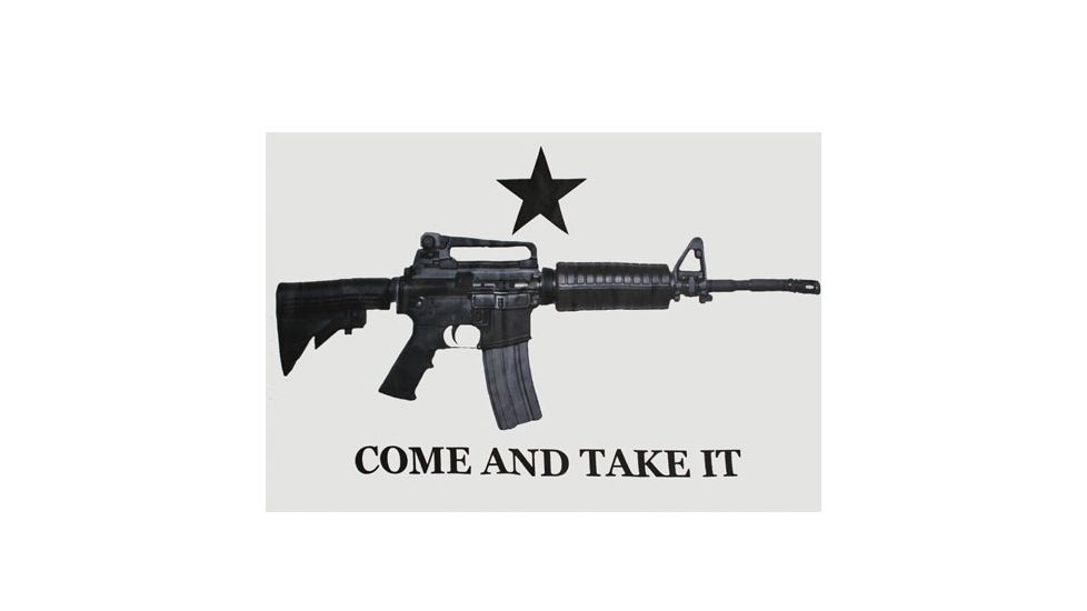 Fox Outdoor 3ft x 5ft Flags, M4 Carbine Come &amp; Take It, 84-199