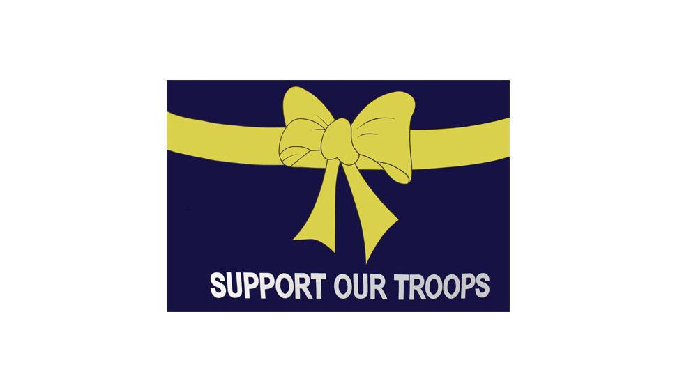 Fox Outdoor 3ft x 5ft Flags, Support Our troops, 84-422