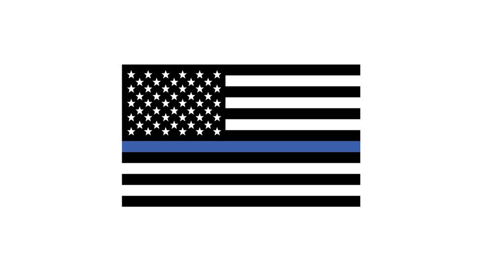 Fox Outdoor 3ft x 5ft Flags, USA Flag/Thin Blue Line, 84-482