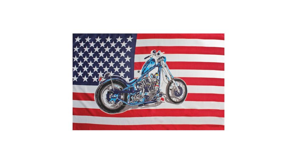 Fox Outdoor 3ft x 5ft Flags, USA Motorcycle, 84-49