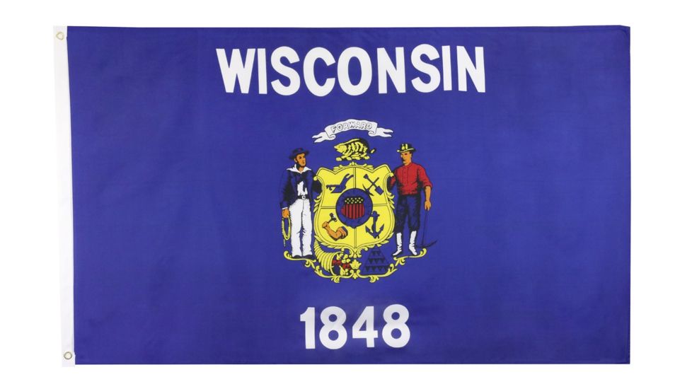 Fox Outdoor 3ft x 5ft State Flags, Wisconsin, 84-649