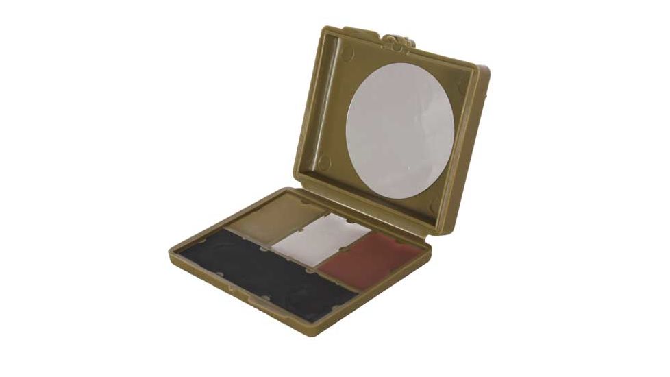 Fox Outdoor 4-Color GI Camouflage Compact Face Paint, Olive Green, Gray, Black, Mud Brown, 57-955