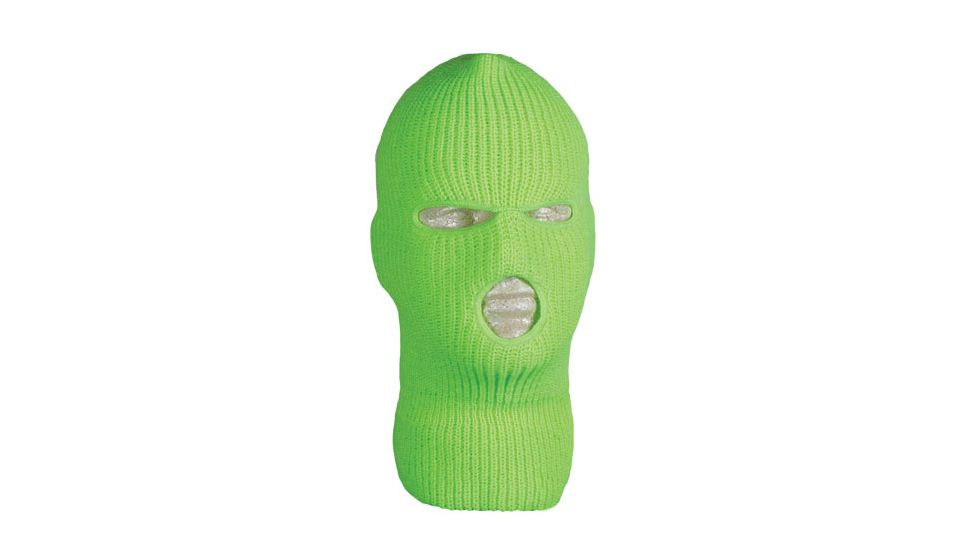 Fox Outdoor Acrylic Three Hole Face Mask, Flourescent Green, 73-181
