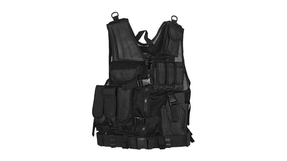 Fox Outdoor Big &amp; Tall Mach 1 Tactical Vest, Black,  65-2275