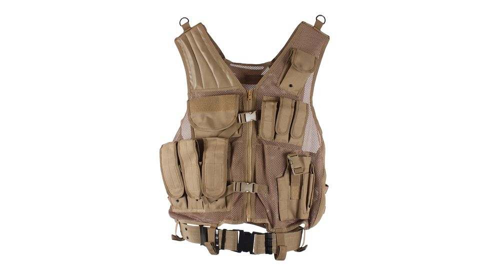 Fox Outdoor Big &amp; Tall Mach 1 Tactical Vest, Coyote,  65-22785