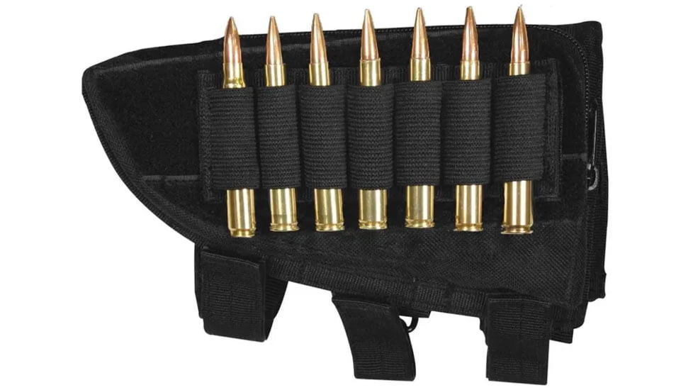 Fox Outdoor Butt Stock Cheek Rest - Rifle, Black - Left 099598554712