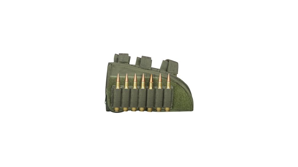 Fox Outdoor Butt Stock Cheek Rest - Rifle, Olive Drab - Left 099598554705