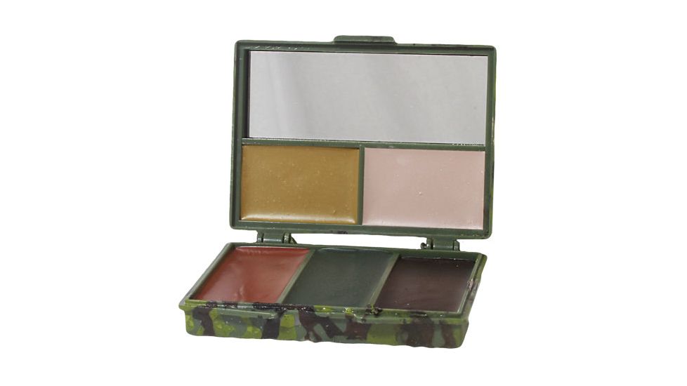 Fox Outdoor Camouflage Compact Face Paint, Light Green, Dark Green, Black, Brown, Tan, 57-9545