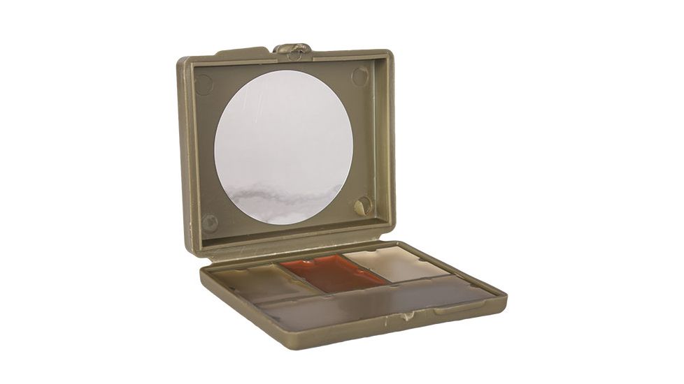 Fox Outdoor Camouflage Compact Face Paint, Olive Green, Brown, Tan, Loam, 57-957
