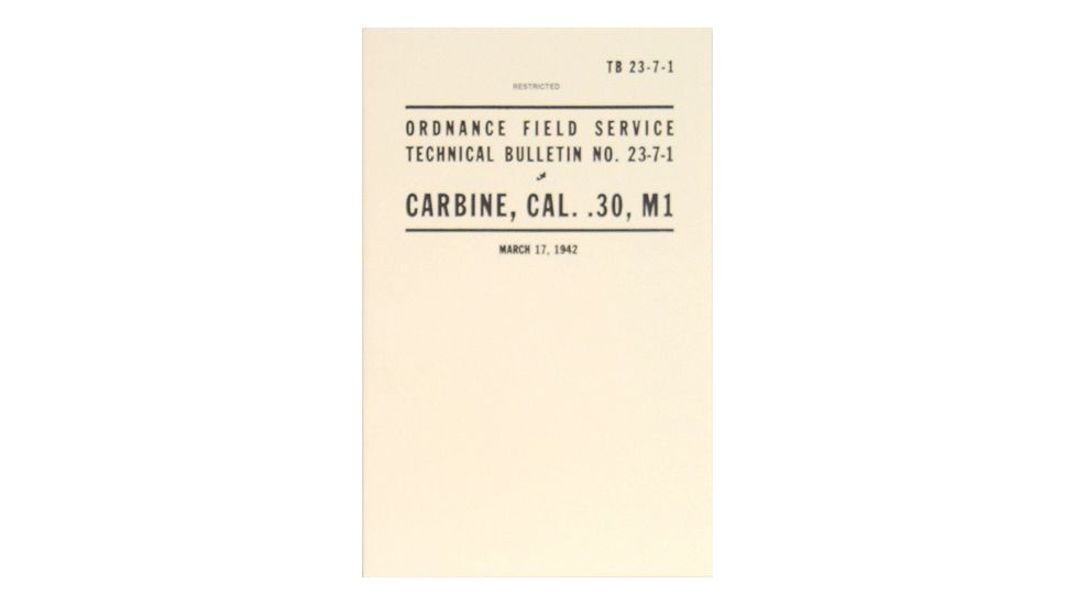 Fox Outdoor Carbine, CAL. .30, M1 Technical Bulletin, Manual, 59-54