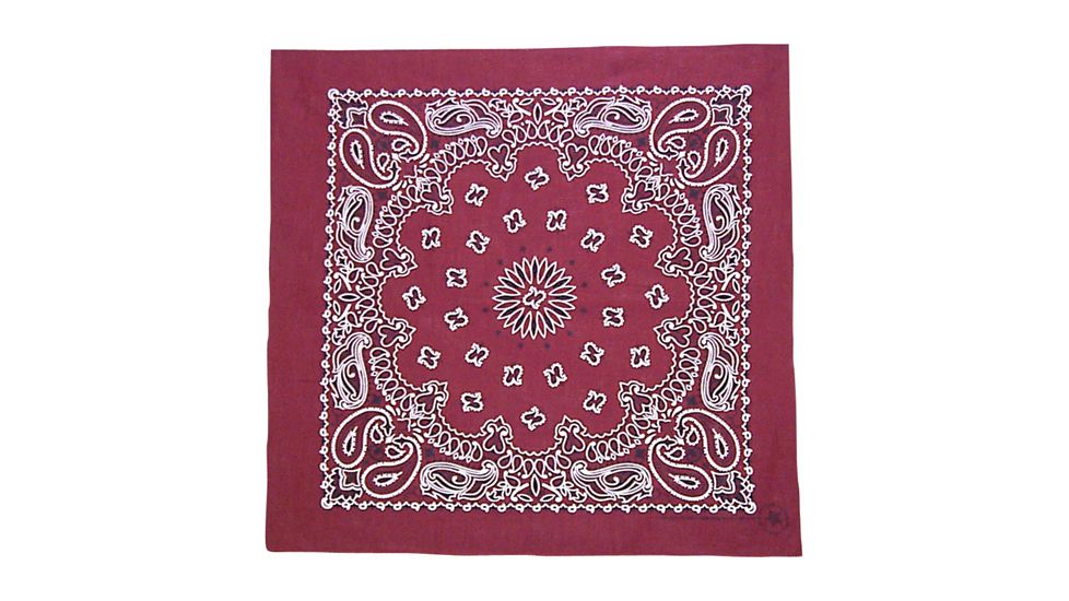Fox Outdoor Cotton Bandanna, Burgundy Paisley, 83-22