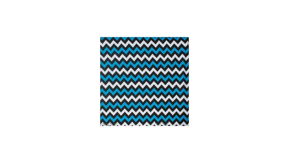 Fox Outdoor Cotton Bandanna, Chevron Turquoise-Black-White, 83-172