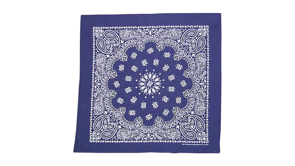 Fox Outdoor Cotton Bandanna, Navy Paisley, 83-07
